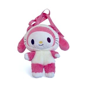 My Melody Pink Plush Purse Shoulder Bag Cute Soft Hello Kitty Kuromi Friend Ears